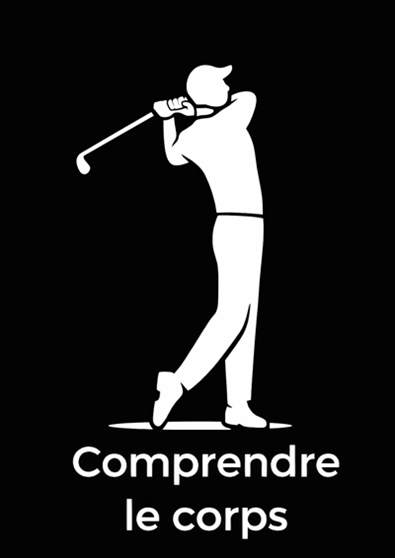 Golfeur en position de finish de swing illustrant le principe penser avant de swinguer
